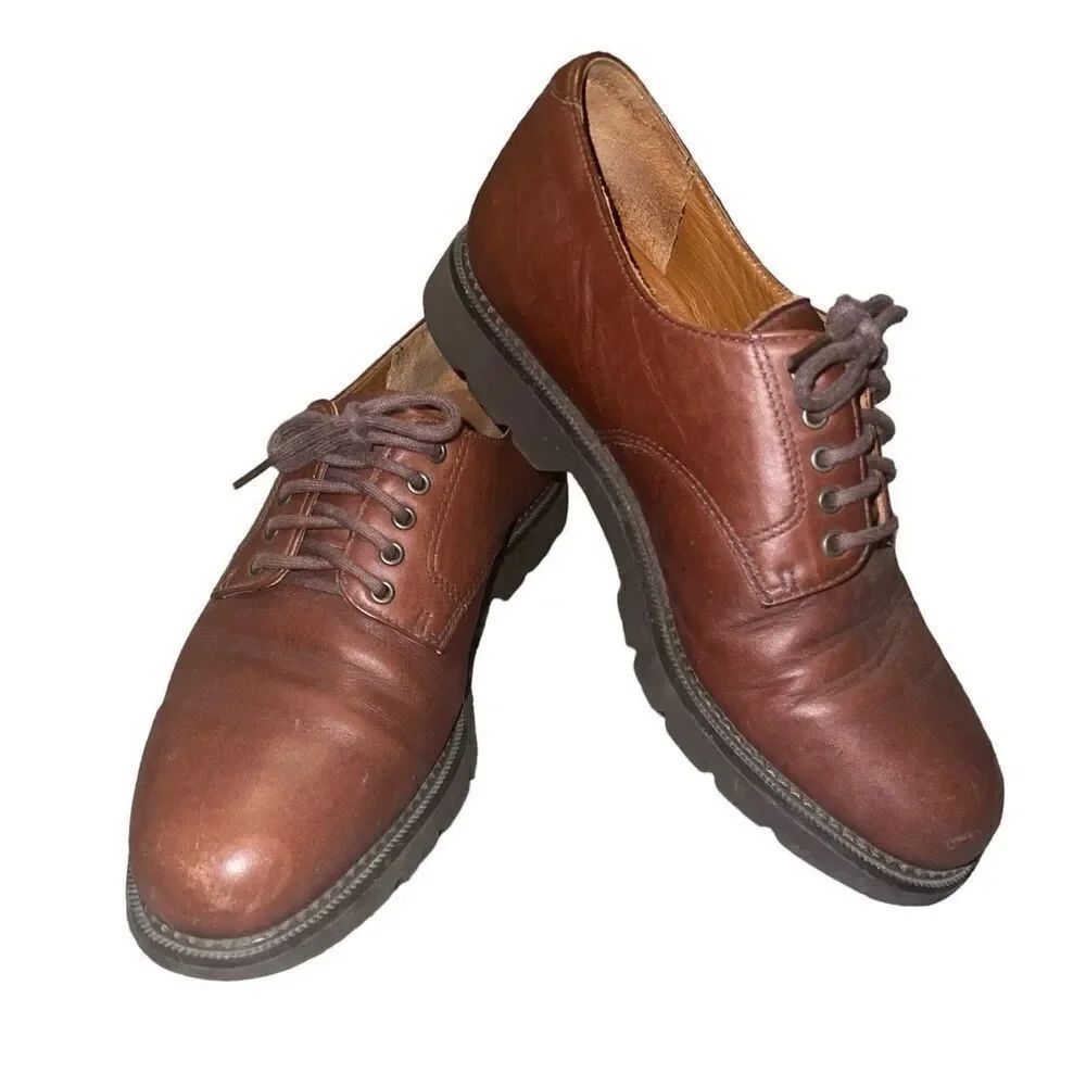 โจRockport WaterproofโBrown Leather Oxfords Szโ9โจ